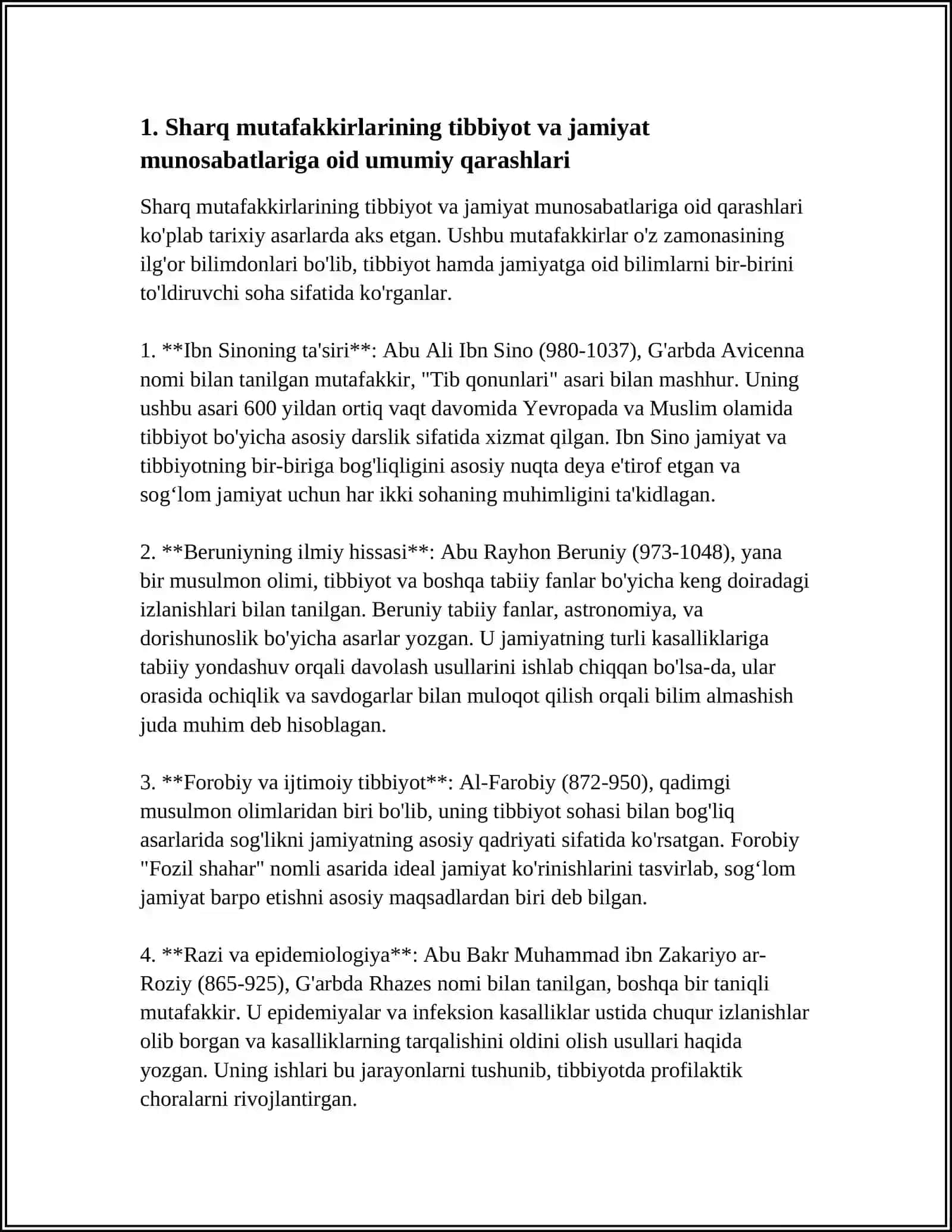 SHARQ MUTAFFAKIRLARINING TIBBIYOTGA OID SOTSIOLOGIK QARASHLARI 3