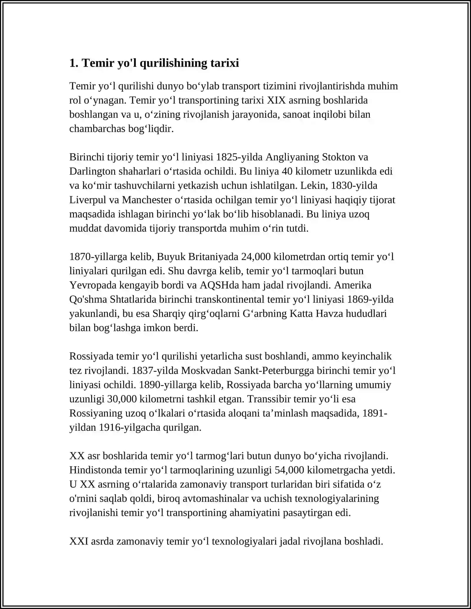 TEMIR YO‘L QURILISH SXEMASINI TUSHUNTIRIB BERING 3