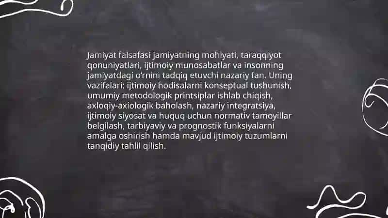 Jamiyat falsafasi 3