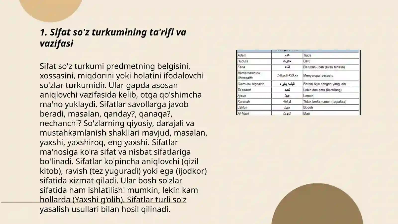 Sifat soʻz turkumi 3