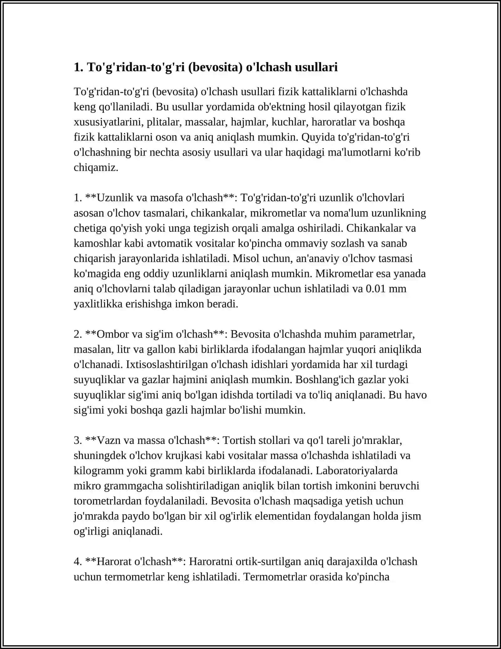 "ÓLCHASH USULLARI VA ULARNING TURLARI" 3