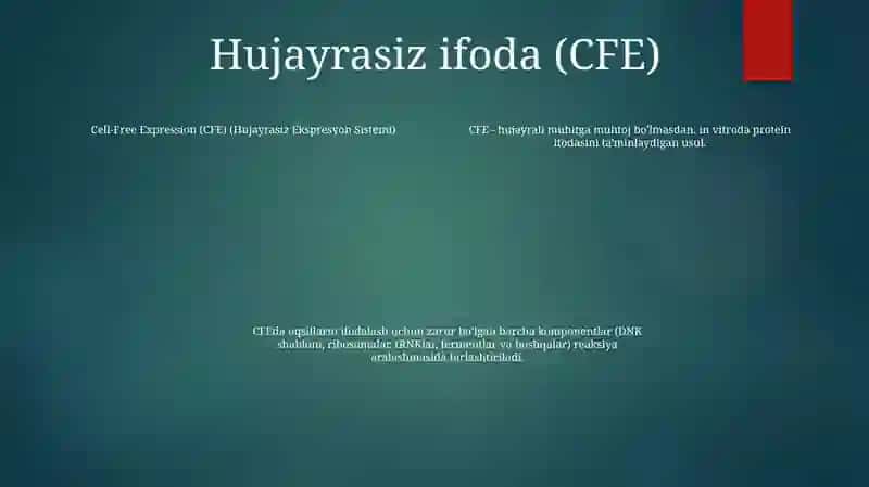 Ekspressiyaning Hujayrasiz Tizimi 3