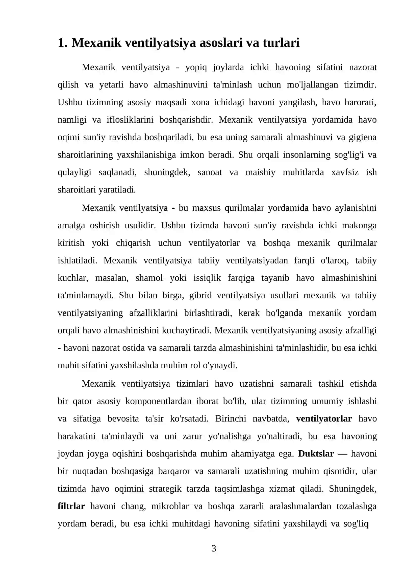 Mexanik ventilyatsiyada havo uzatish usullari 3