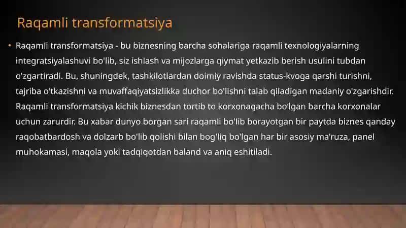Iqtisodiyotning turli sohalarida raqamli transformatsiya 3