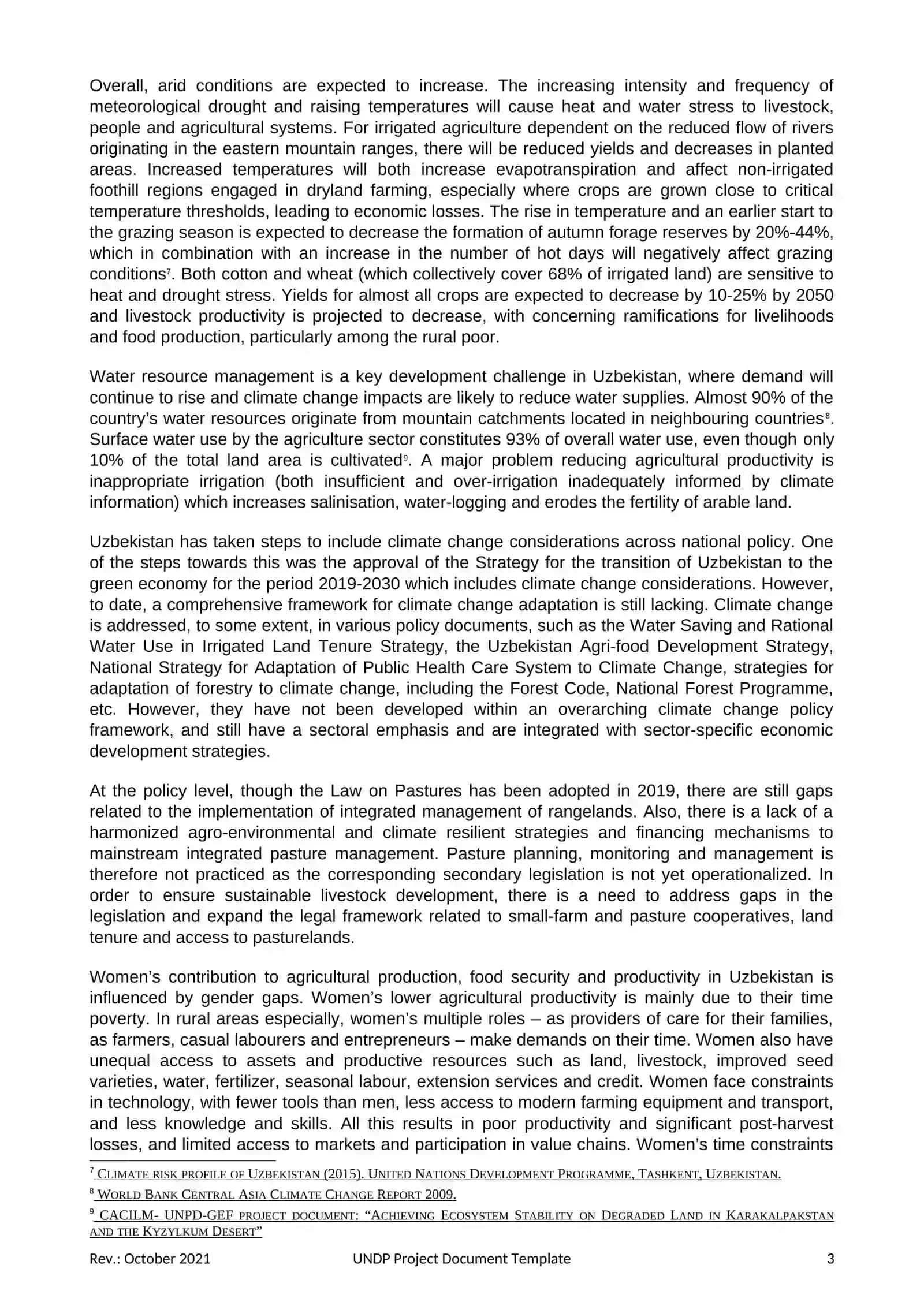 Supporting an inclusive transition to a “green” economy in the Agri-food sector and development of a “climate-smart” Uzbek Agriculture Knowledge and Innovation System (UAKIS) 3