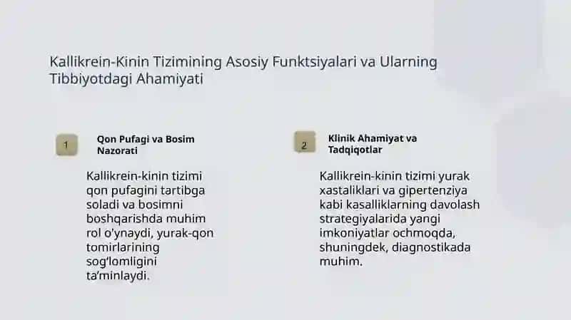 Kallikrein kinin tizimi, klinik ahamiyati 3