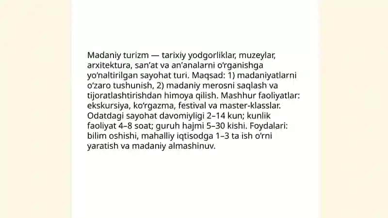 Types of turism 3