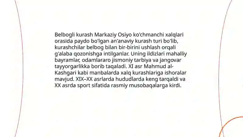 Belbogli kurash haqida 3