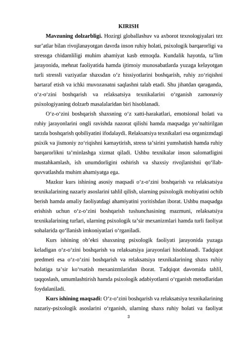 O‘Z-O‘ZINI BOSHQARISH VA RELAKSATSIYA TEXNIKALARI 3