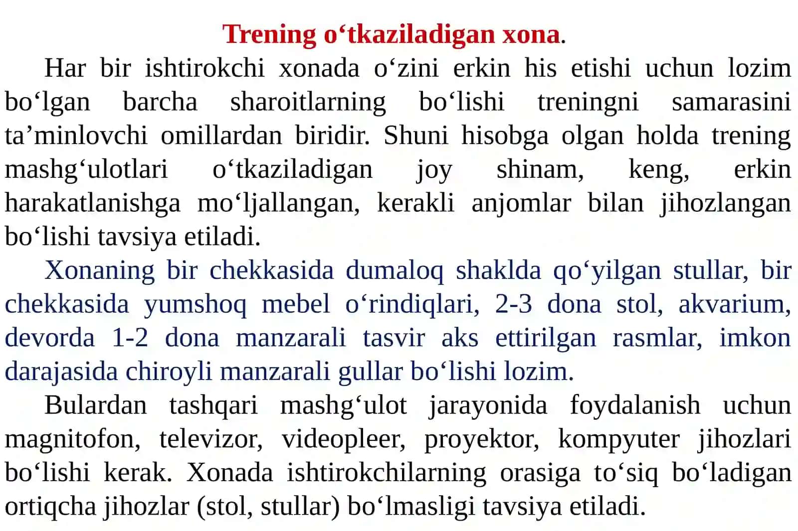 TRENINGNI MUHIM JIHATLARI 3