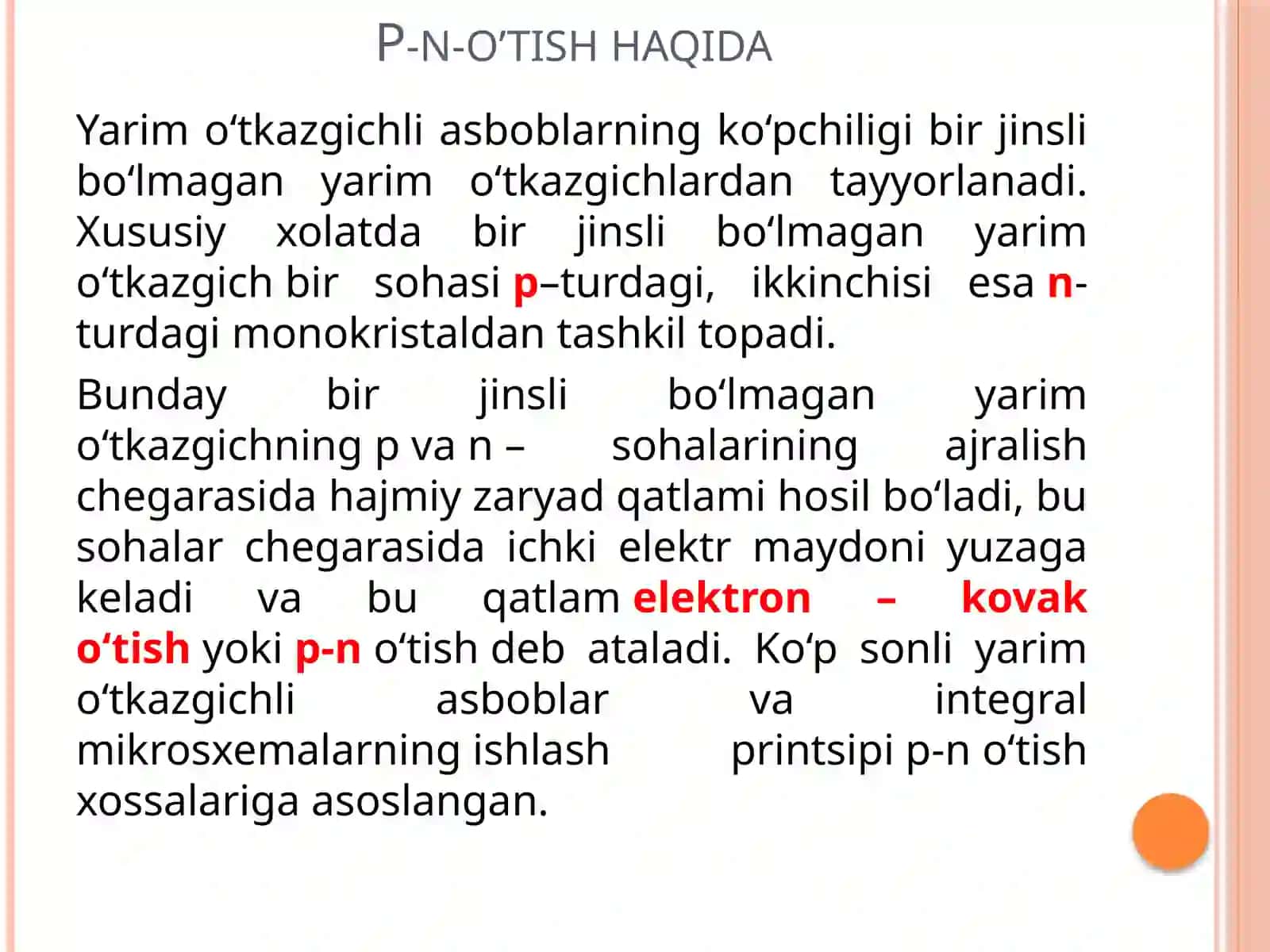 P-no’tishning hosil bo’lishi.To’g’riv Tates 3