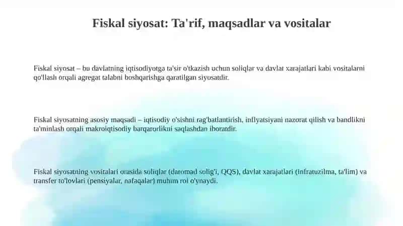Fiskal siyosat 3