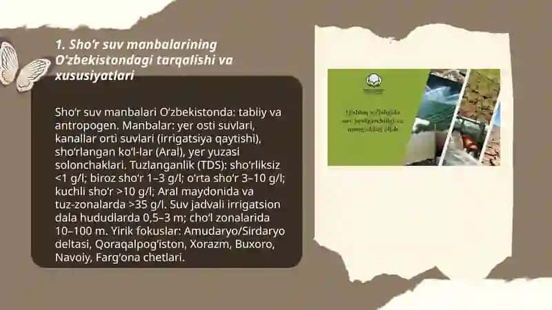 Sho‘r suvlarni chuchuklashtirish g'oyasini yaratish 3
