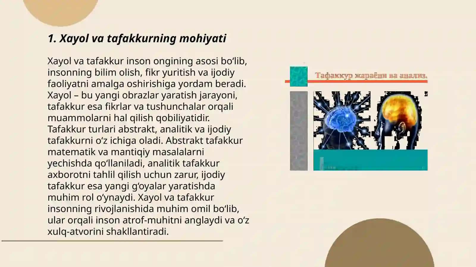 Xayol va tafakkur 3