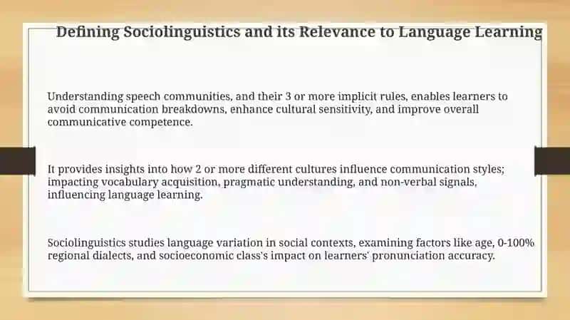 Sociolinguistic and Cultural Context in Language Learning 3