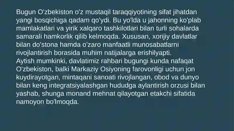 Yangi O'zbekiston tushunchasi va uning mazmun-mohiyati 3