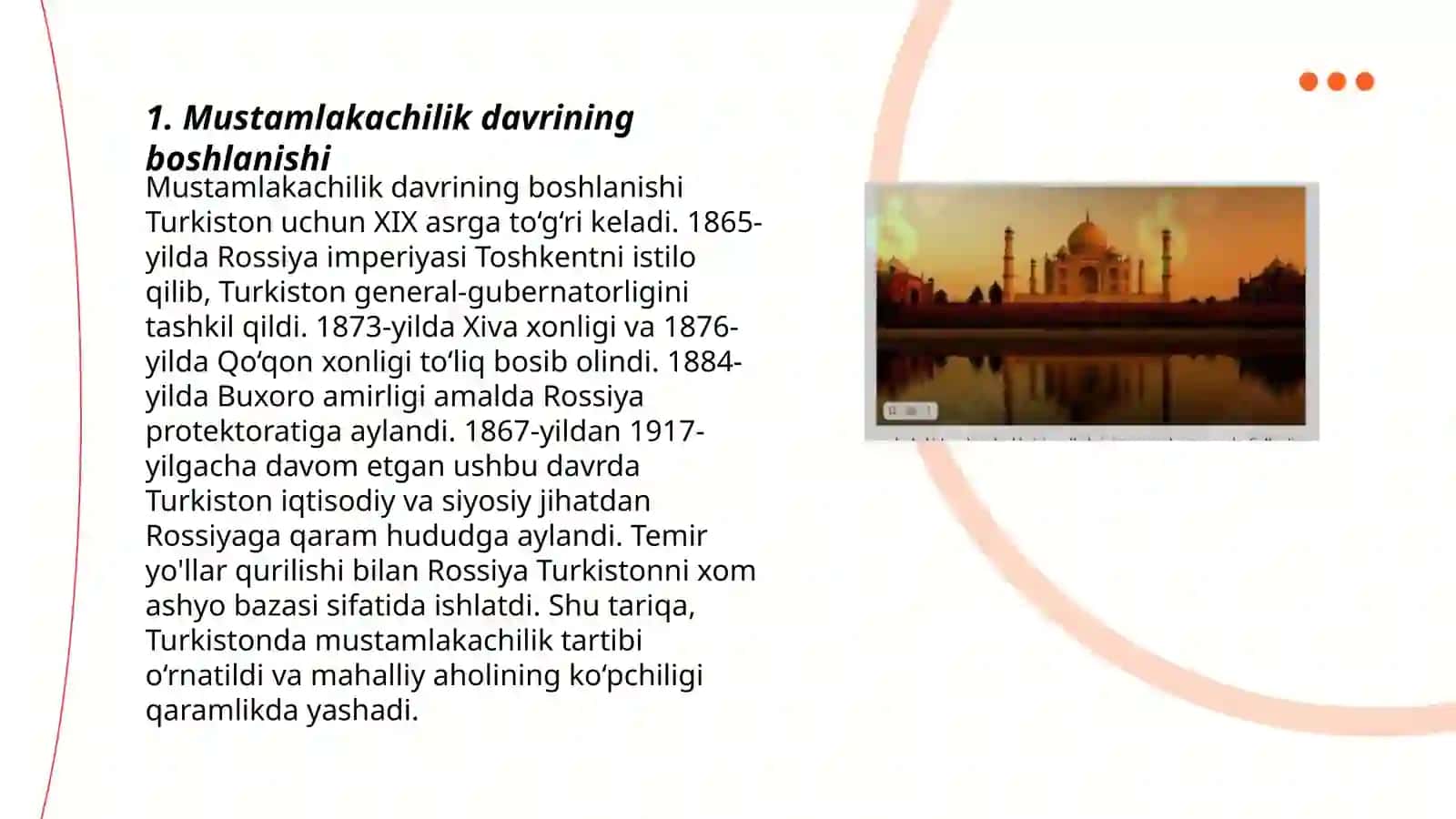 Mustamlakachilik davrining boshlanishi 3
