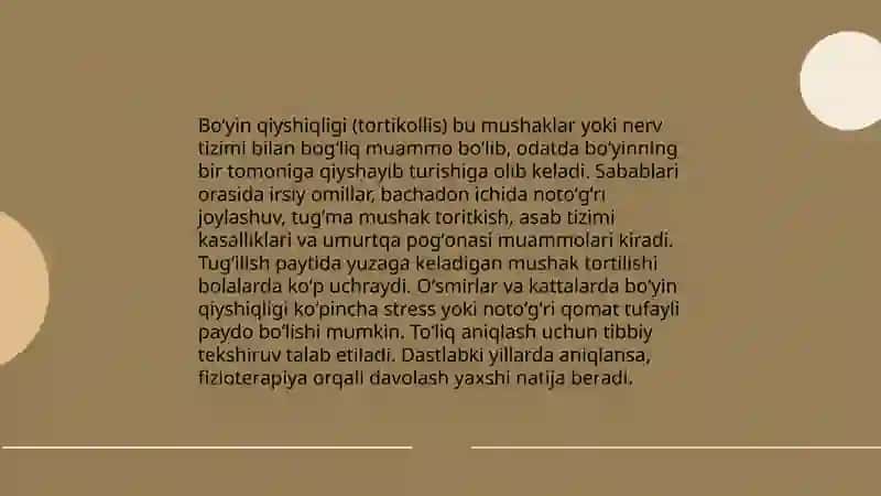 Boʻyin qiyshiqligidagi operatsiyalar 3