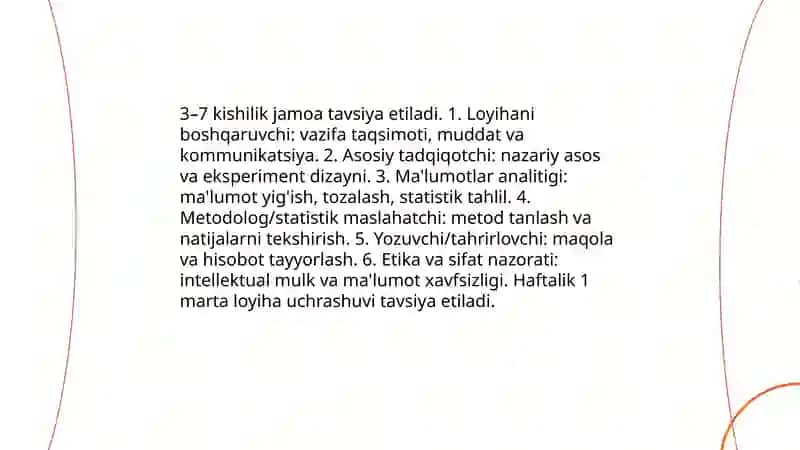 Akademik loyhalarda jamoviy ish va yetakchilik 3