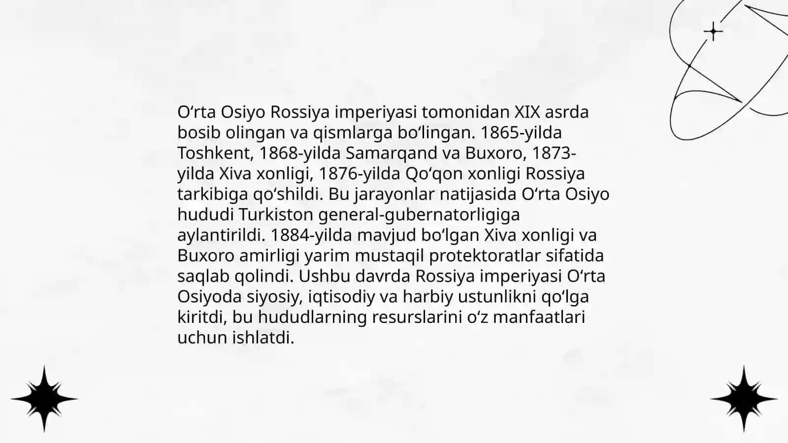 Oʻrta Osiyoning chor Rossiyasi tomonidan bosib olinishi 3