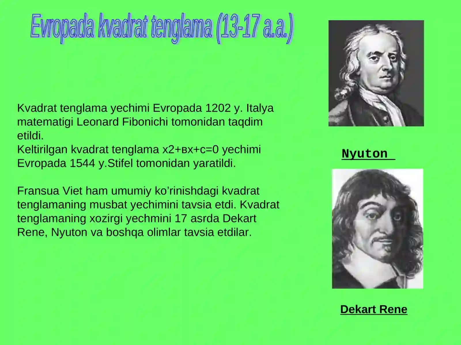 Kvadrat tenglama 3
