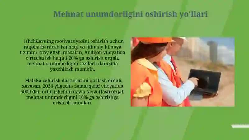 Mehnat unumdorligini oshirish yo'llari 3
