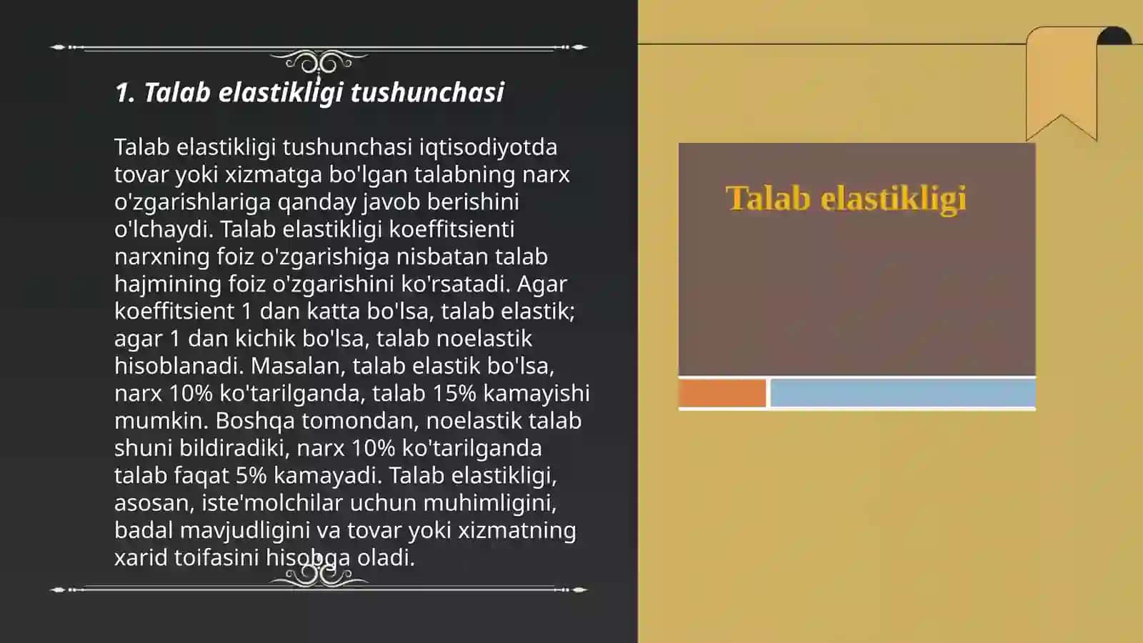 Talab va taklif elastikligi 3