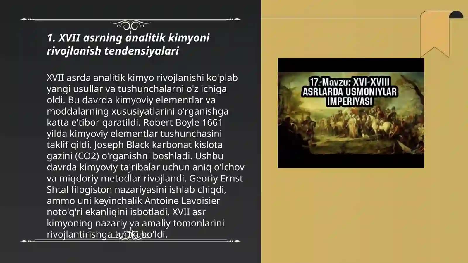 XVII-XX asrlarda analitik kimyoning rivoji 3