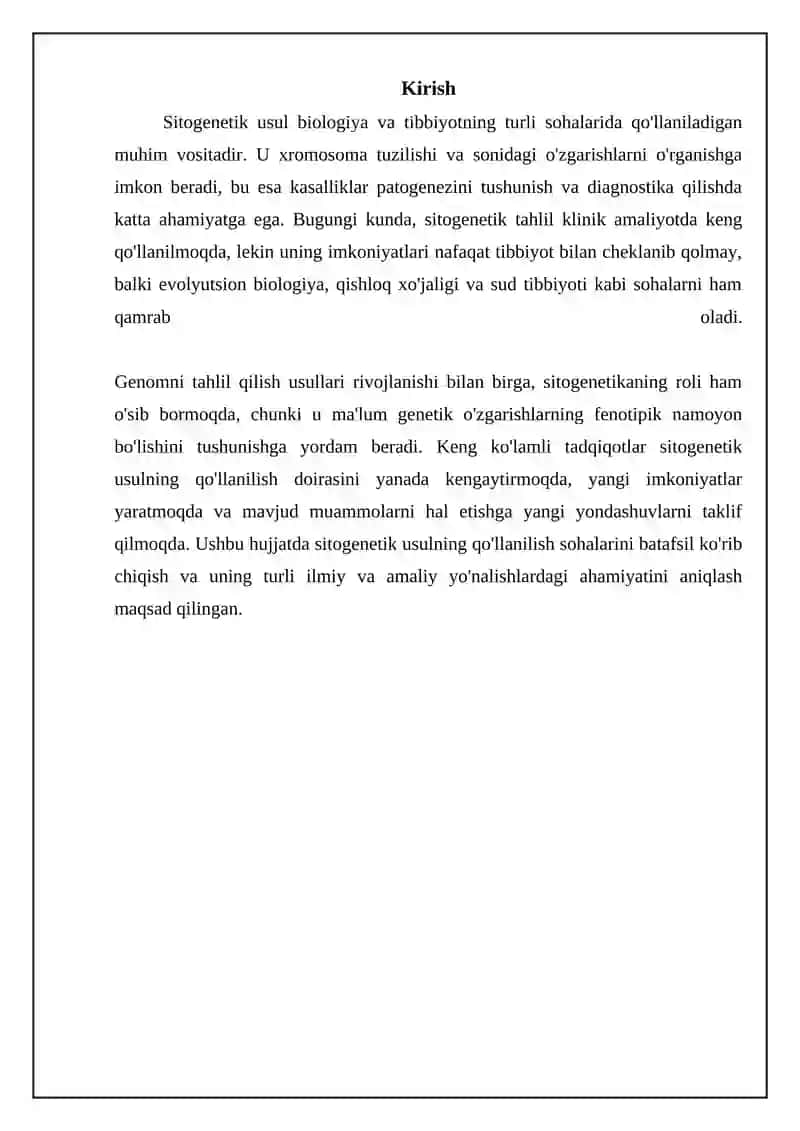 Sitogenetik usulni qayerlarda qo'llashimiz mumkin 3