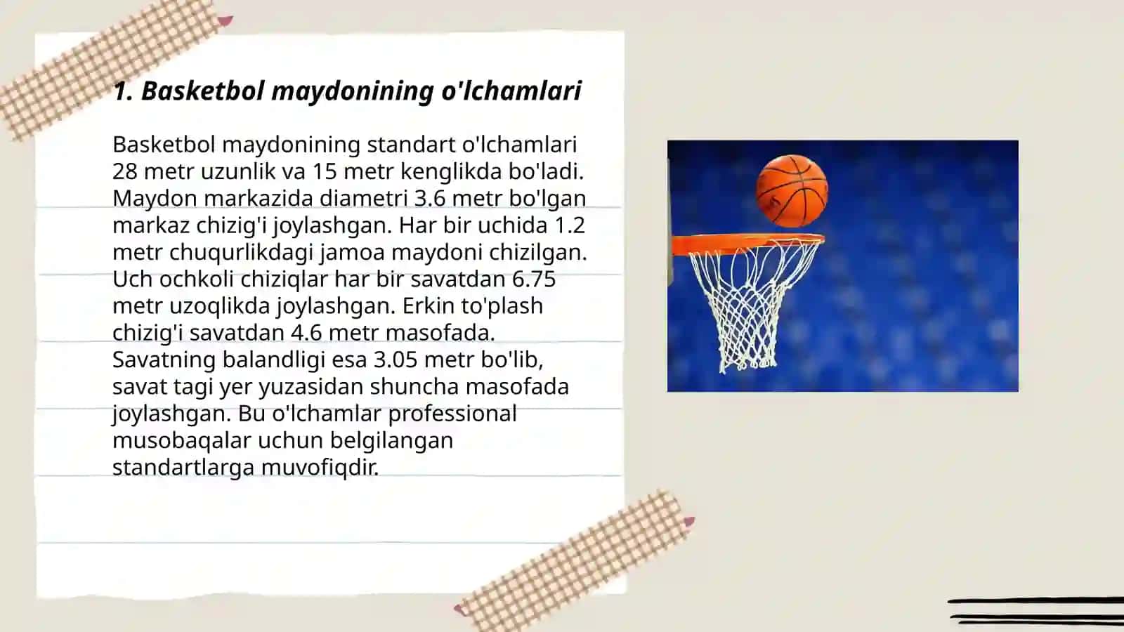 Basketbol sport turida ôyin qoidalari 3