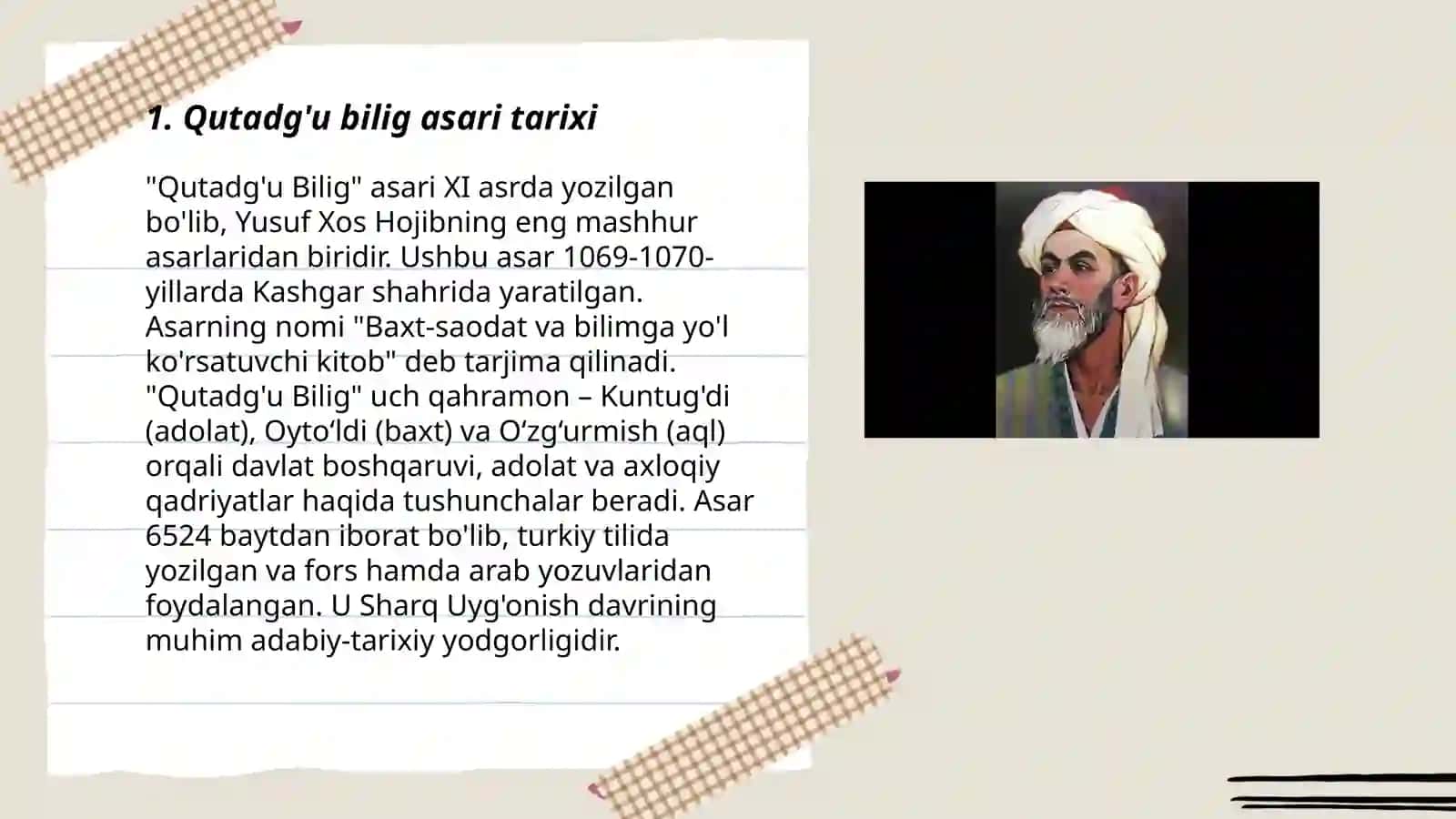 Qutadgʻu bilig asari poetikasi 3
