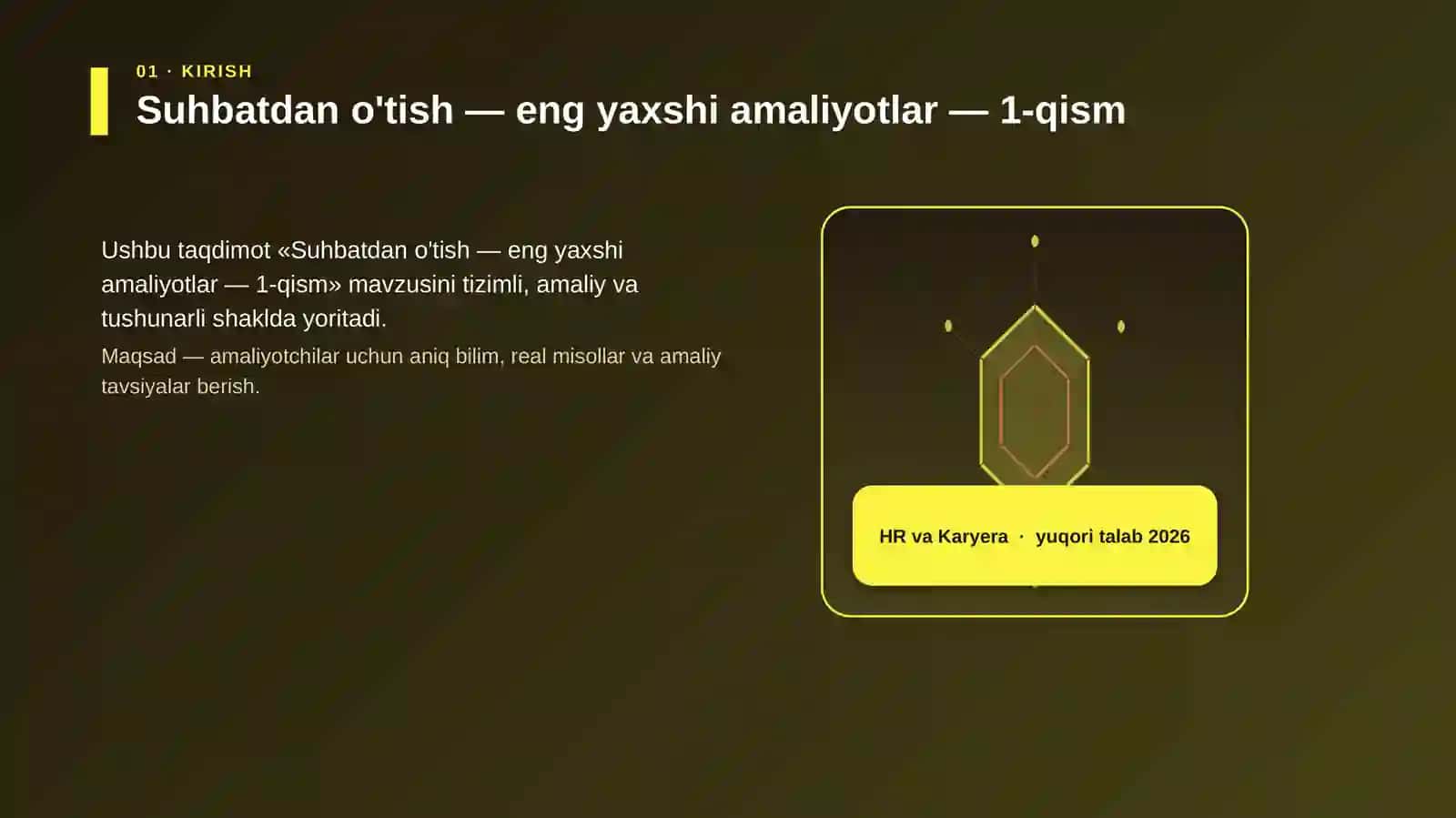 Suhbatdan o'tish — eng yaxshi amaliyotlar — 1-qism 3