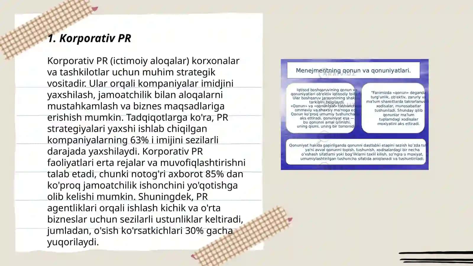 PR-menejmentning tasniflanishi 3