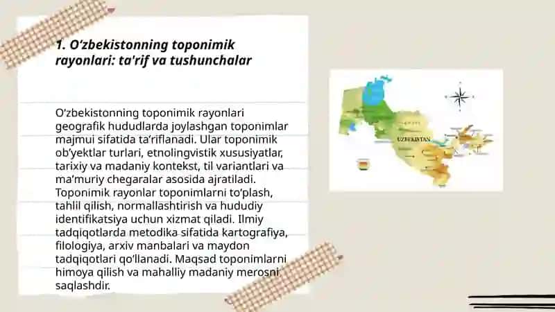O‘zbekistonning toponimik rayonlari 3