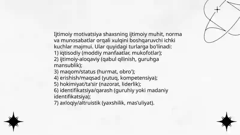 Ijtimoiy motivatsiya 3