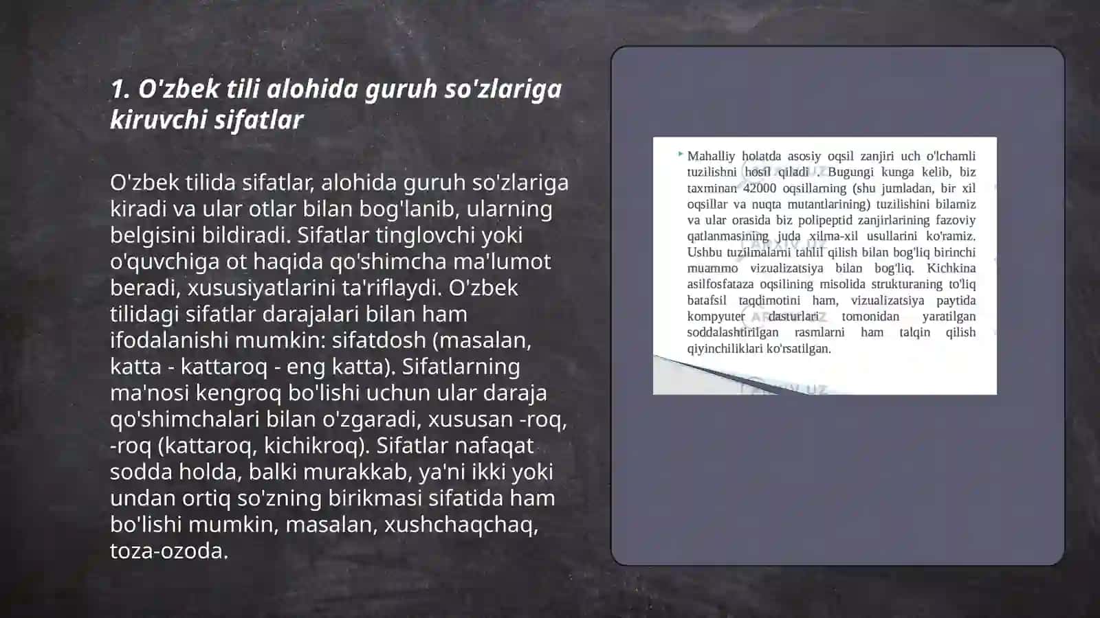 O'zbek tilida alohida guruh so'zlarining xususiyatlari 3