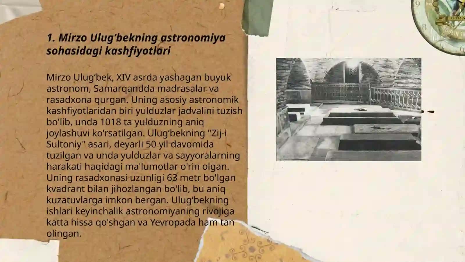 Mirzo Ulugʻbekning ilmiy merosi 3