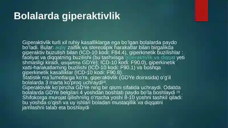 Giperaktiv bola 3