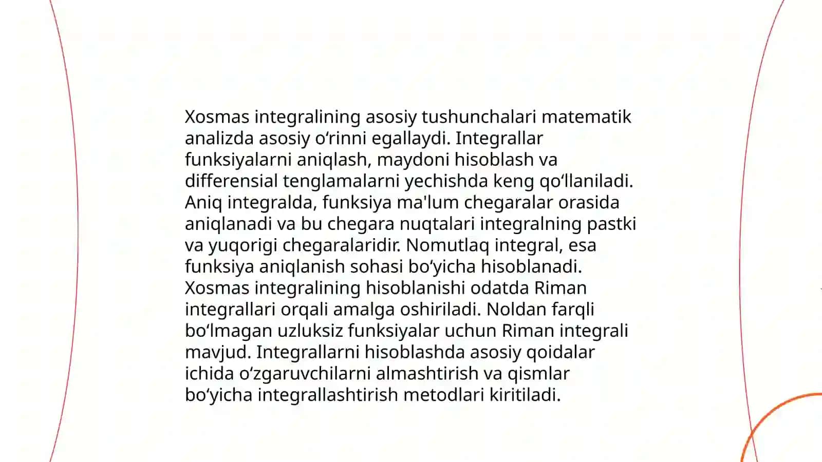 Xosmas integrallarning yaqinlashish alomatlari. Xosmas integralga doir mashqlar 3