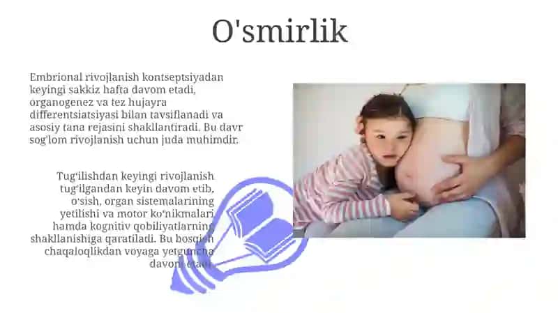 Embrional va postembrional rivojlanish 3