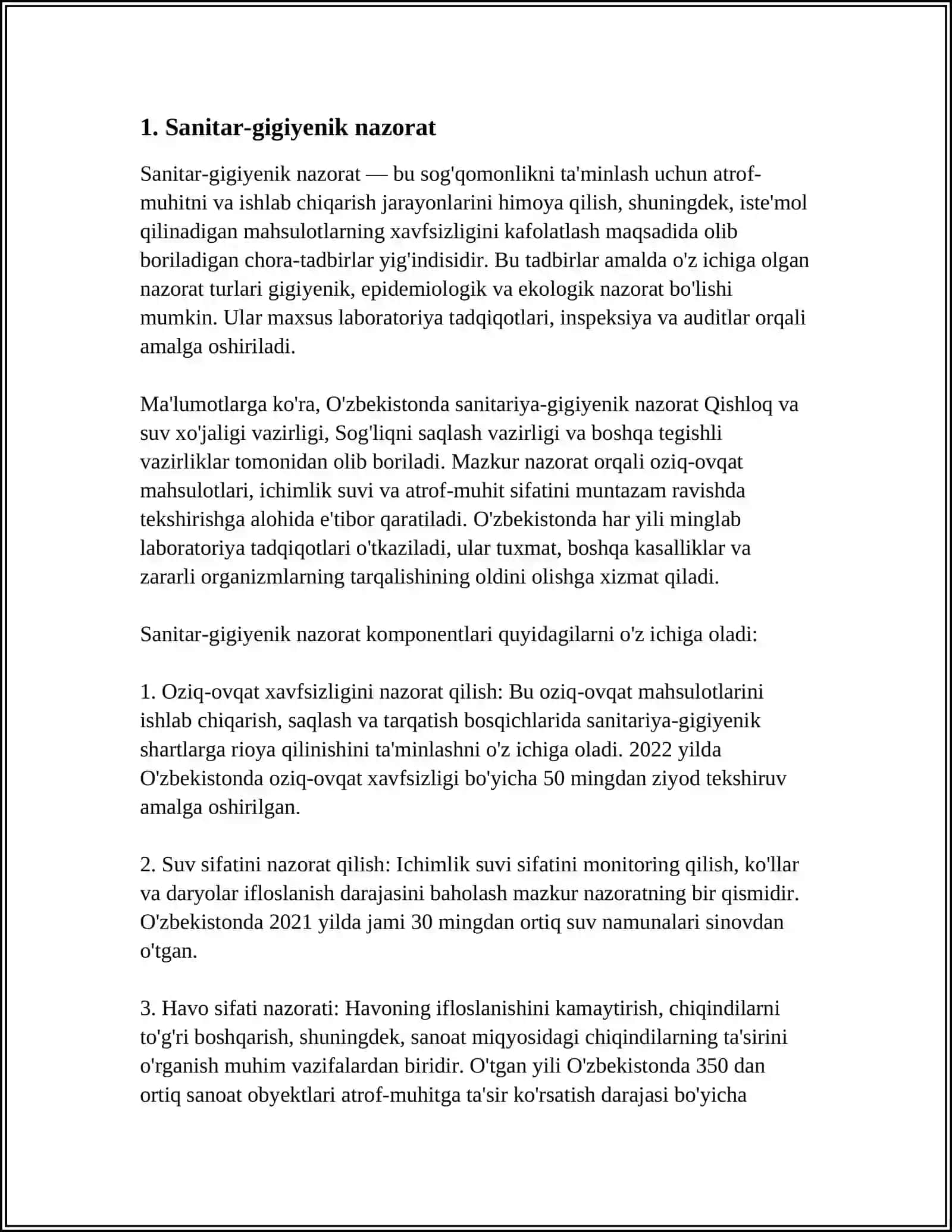 KORXONALARDA SANITARIA JIHATIDAN SINFLANISHI 3