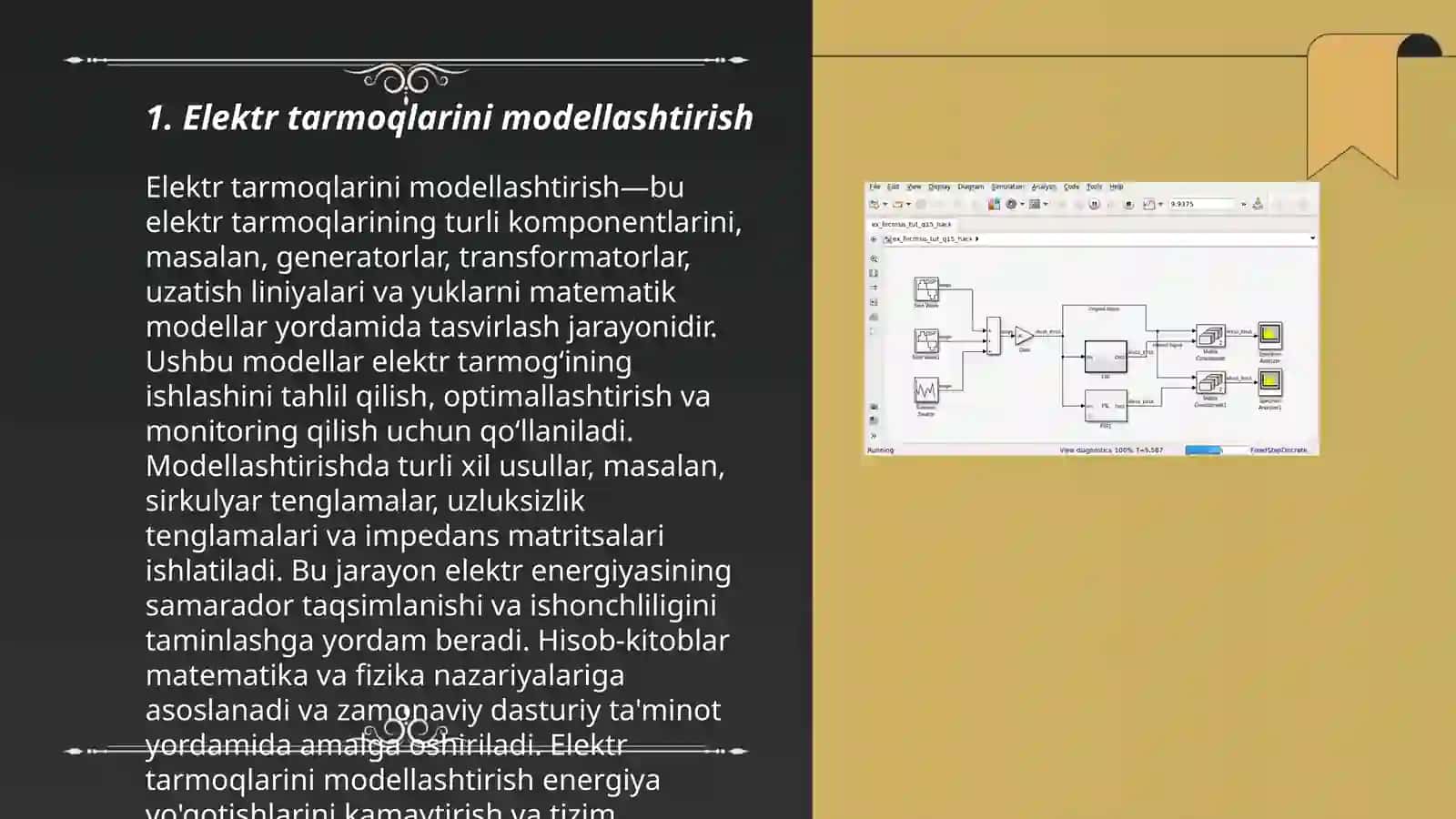 Elektr tarmoqlarini modellashtirish 3