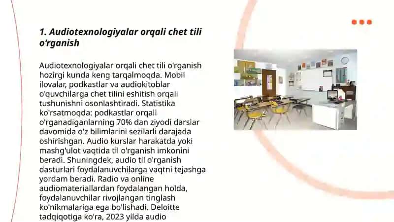Chet tili o'qitishning auditoriyadan va sinfdan tashqari texnologiyalari 3