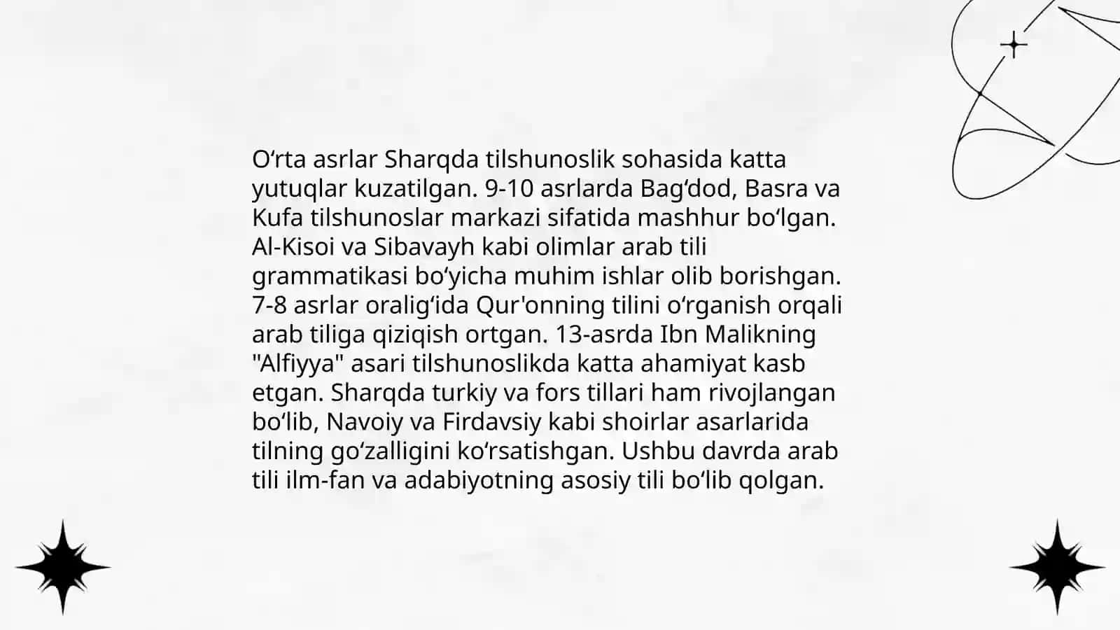 O‘rta asrlarda Sharq va G‘arb tilshunosligi 3