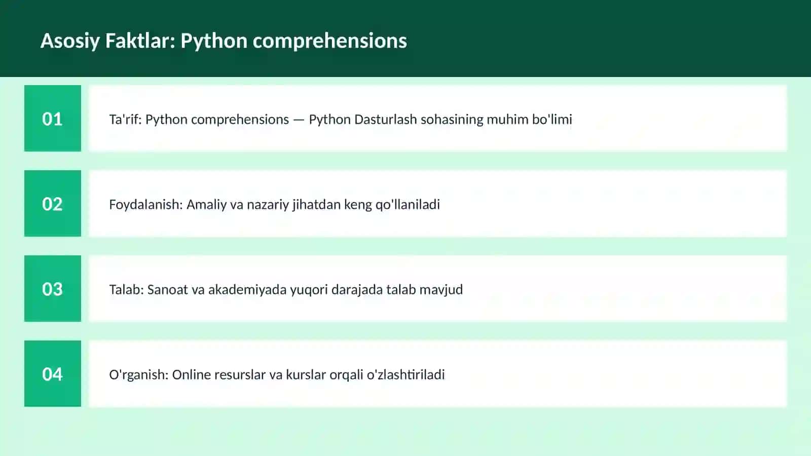 Python comprehensions 3