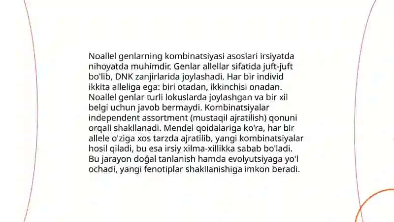 Noallel genlarning kombinatsiyasi 3