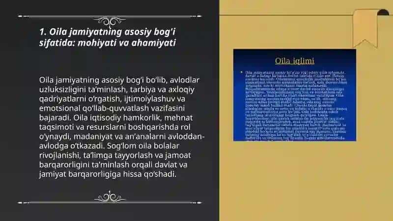 Oyla jamiyatning asasiy bog'ini 3