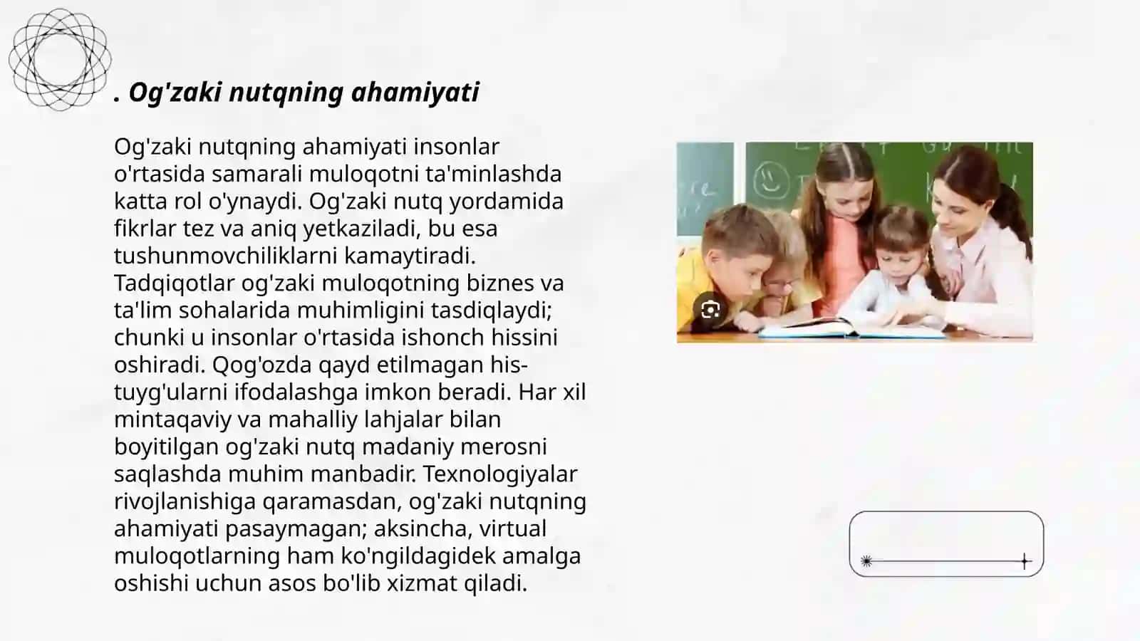 Og'zaki va yozma nutq shakllantirish 3