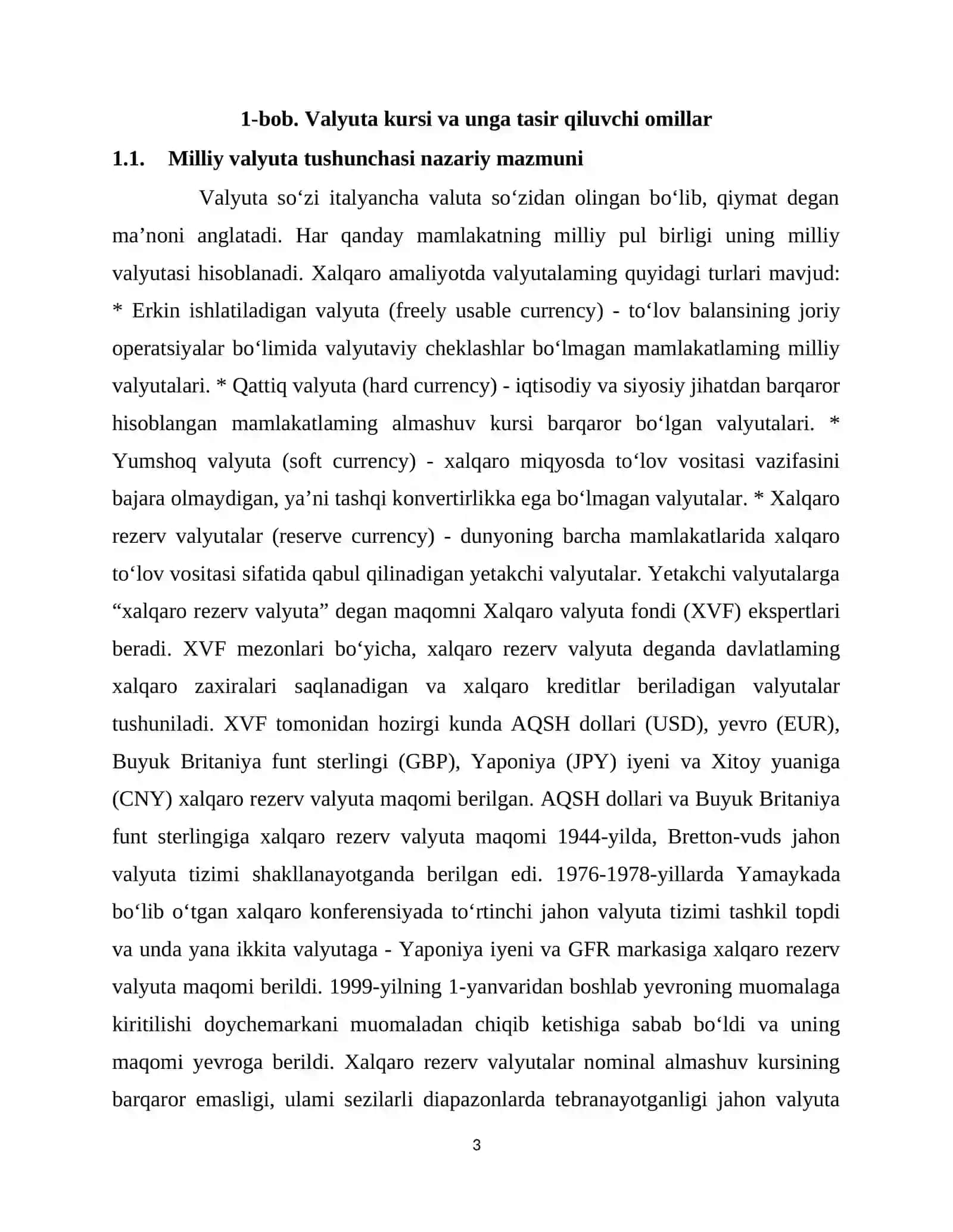 Valyuta munosabatlari va to’lov balansi 3