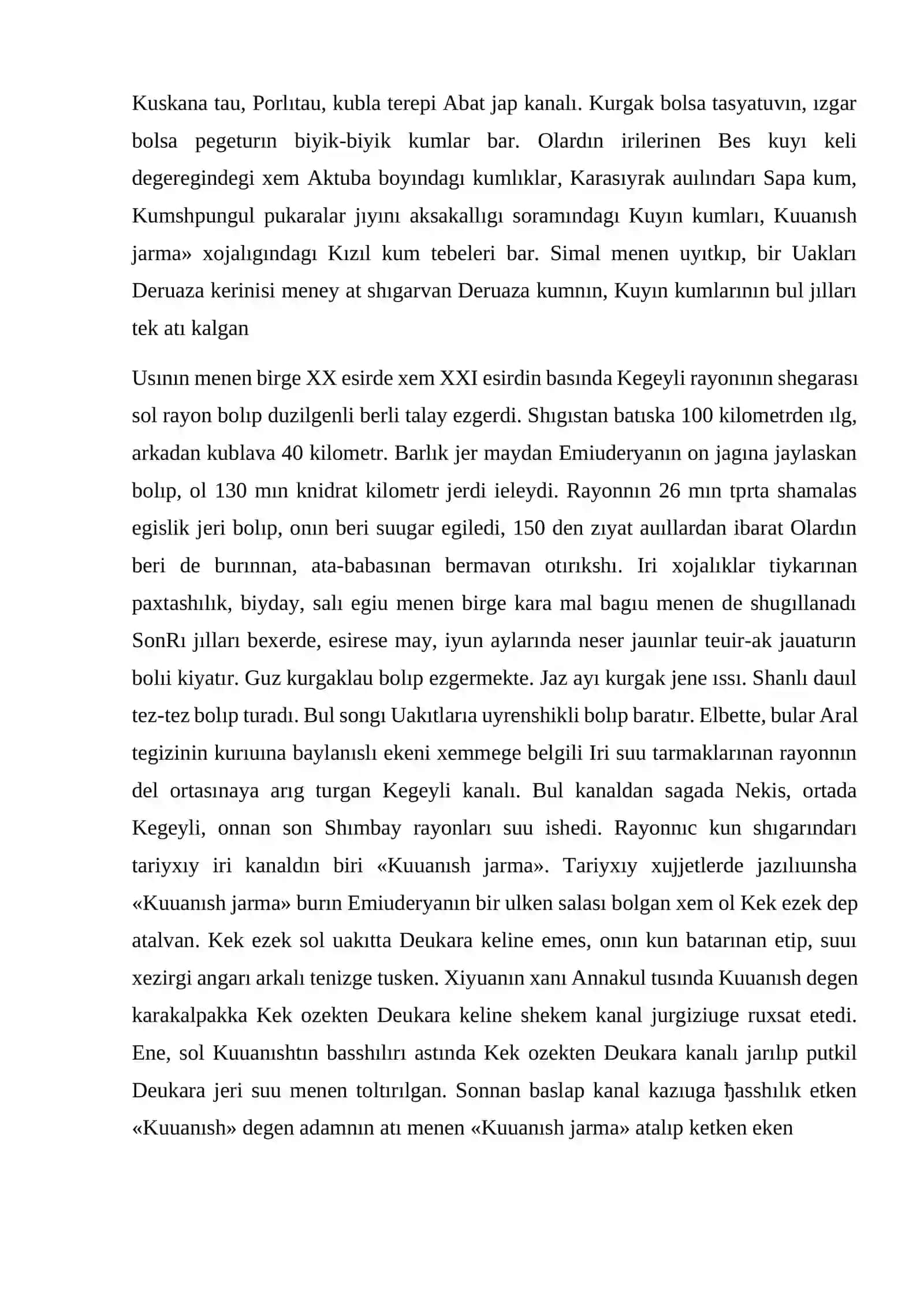 Kegeyli kelip shıǵıw hám belgi shaxs haqqında 3